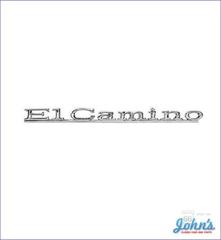 Hood Emblem El Camino- Gm Licensed Reproduction A