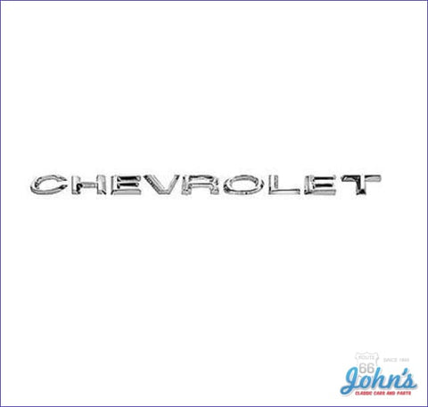 Hood Letters Chevrolet Set Gm Licensed Reproduction A