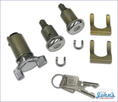 Ignition And Door Lock Kit With Oe Style Keys Long Cylinder Door Lock Stems F2