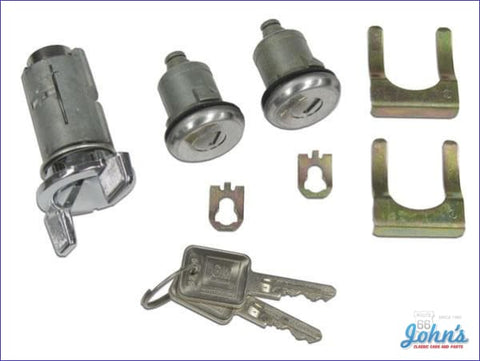 Ignition And Door Lock Kit With Oe Style Keys Medium Cylinder Stems F2