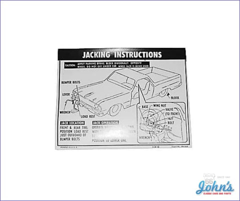 Jack Instruction Decal A