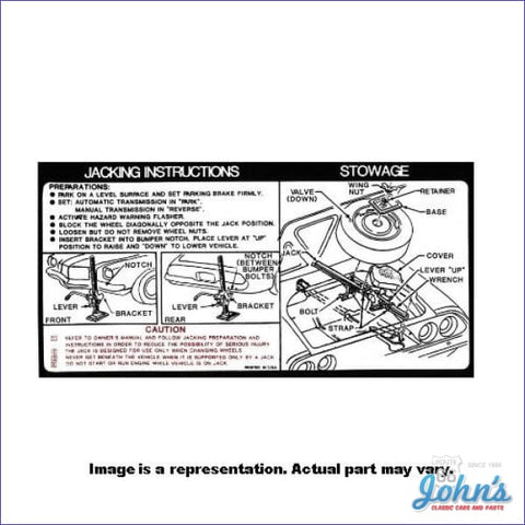 Jack Instruction Trunk Decal F2