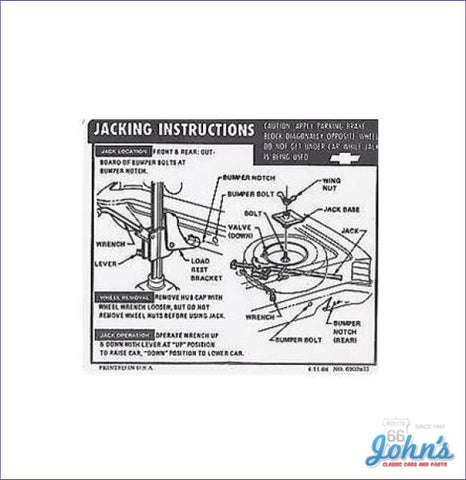 Jack Instructions Decal A