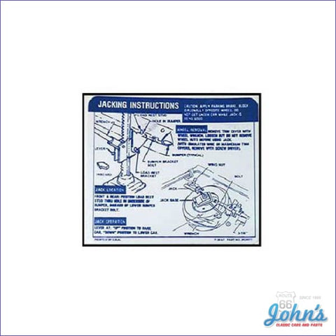 Jack Instructions Decal Convertible F1