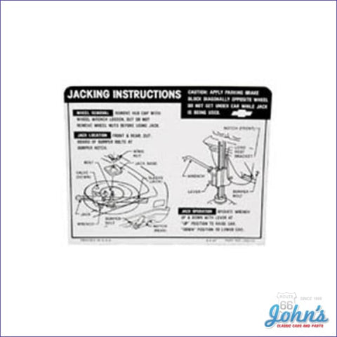 Jack Instructions Decal Coupe & Convertible A