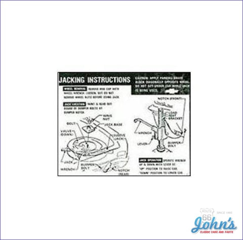 Jack Instructions Ss Coupe & Convertible A