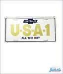License Plate - Chevrolet U-S-A-1 All The Way A F2 X F1