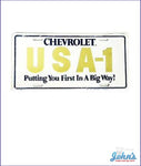 License Plate - Chevrolet Usa-1 Putting You First In A Big Way F2 X F1