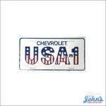 License Plate - Chevrolet Usa-1 Red White And Blue A F2 X F1