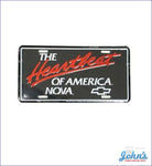 License Plate - The Heartbeat Of America Nova X
