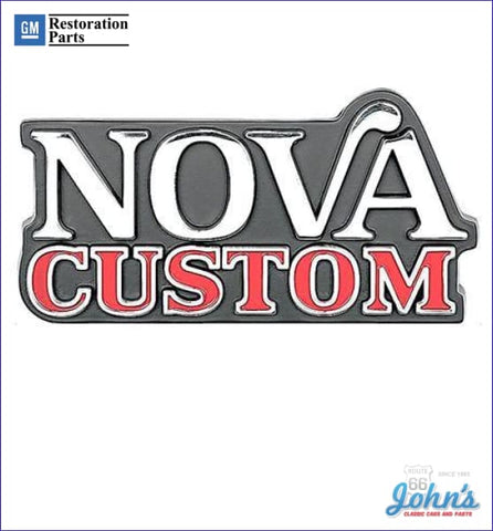 Nova Custom Grille Emblem Gm Licensed Reproduction X