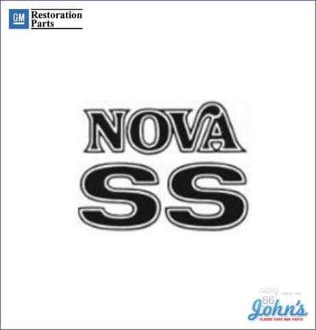 Nova Ss Fender And Trunk Decals Set Of 3 Gm Licensed Reproduction Choose Color X