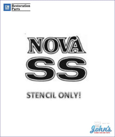 Nova Ss Fender And Trunk Stencil Kit Use To Paint Your Own Color Gm Licensed Reproduction X