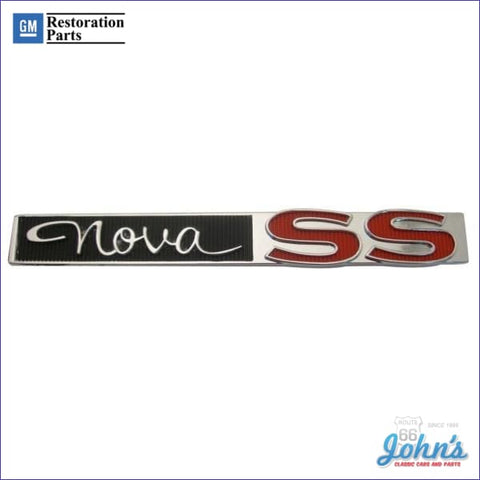 Nova Ss Glovebox Emblem Gm Licensed Reproduction X