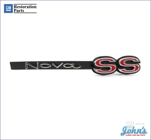 Nova Ss Grille Emblem Gm Licensed Reproduction X