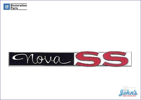 Nova Ss Trunk Lid Emblem Gm Licensed Reproduction X
