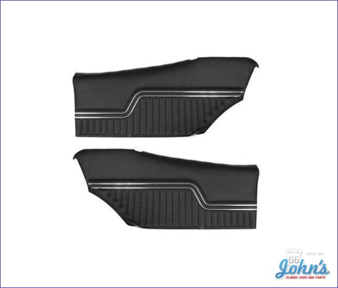 Pre-Assembled Rear Door Panels For Coupe- Black- Pair A