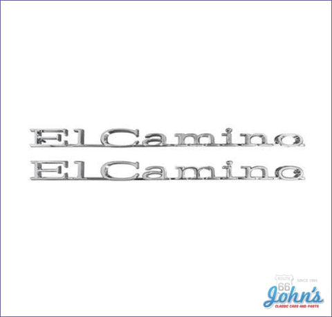 Quarter Panel El Camino Emblems Pair Gm Licensed Reproduction A