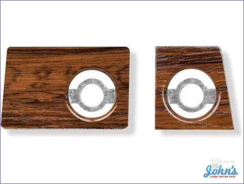 Radio Dash Trim Plates- Rosewood- Pair Gm Licensed Reproduction F1