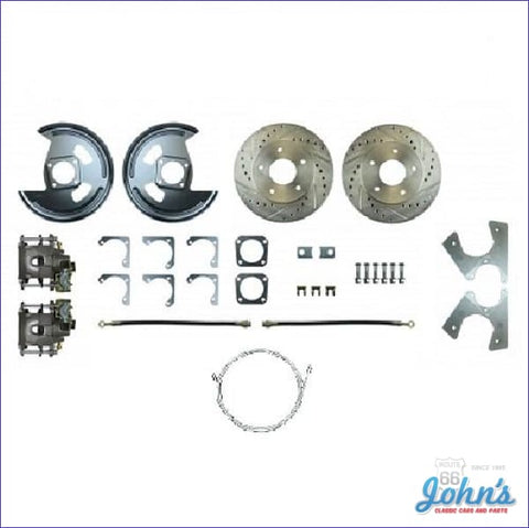 Rear Disc Brake Conversion Kit With Drilled & Slotted Rotors. (Os1) X
