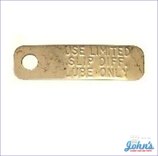 Rear End Metal Posi Tag. for Camaro Chevelle El Camino Chevy II / Nova ...