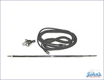 Rear Mount Antenna Kit - Reproduction With Telescopic Mast Screw On Type A