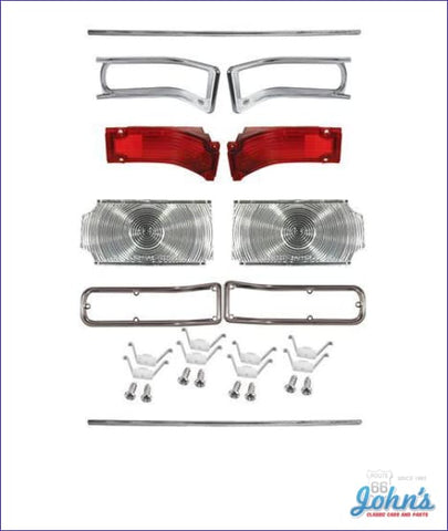 Rear Panel Molding And Bezel Kit With Tail Light Reflector Backup Lenses. (Os1) A
