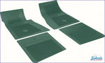 Rubber Floor Mats With Bowtie Logo 4Pc Gm Licensed Reproduction Camaro 1967 / Dark Green X F1