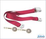 Seat Belt Set With Chrome Lift Latch Style - Universal- Each *choose Color* Camaro / Dark Red Dr A