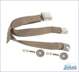 Seat Belt Set With Chrome Lift Latch Style - Universal- Each *choose Color* Camaro / Dark Tan Dt A