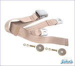 Seat Belt Set With Chrome Lift Latch Style - Universal- Each *choose Color* Camaro / Light Tan Lt A