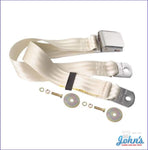Seat Belt Set With Chrome Lift Latch Style - Universal- Each *choose Color* Camaro / White Wt A F2