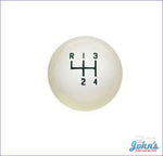 Shift Knob - White With Pattern Muncie A X