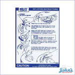 Space Saver Tire Inflation Instructions Decal F1