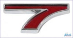 Stick On Emblem 7 For Engine Size - Choose Color. Each Camaro / Red X A F1 F2