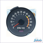 Tachometer With Low Oil Warning Lens 5000 Redline Except Z28 And Big Block Gm Licensed Reproduction