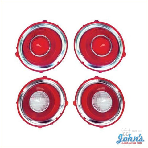 Tail Light And Back Up Lens Kit Rally Sport. 4 Pc. Gm Licensed Reproduction. F2