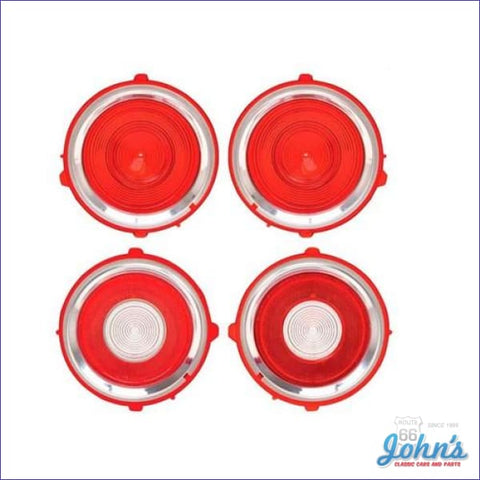 Tail Light And Back Up Lens Kit Standard. 4 Pc. Gm Licensed Reproduction. F2