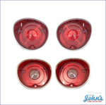 Tail Light And Backup Lens Kit Without Chrome Trim Ring. 4 Pc. Gm Licensed Reproduction. A