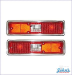 Tail Light Assemblies With Guide On Lenses - Pair. X