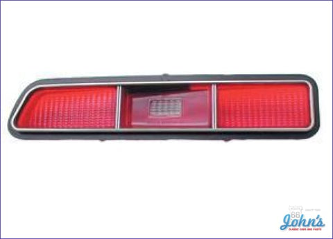Tail Light Lens With Trim- Standard- Lh. Gm Licensed Reproduction. F1