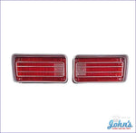 Tail Light Lenses Pair. Gm Licensed Reproduction. A