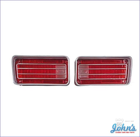 Tail Light Lenses Pair. Gm Licensed Reproduction. A