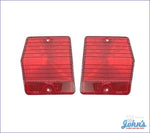 Tail Light Lenses Wagon Only Pair. Gm Licensed Reproduction. X