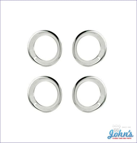 Trim Rings Kit Of 4 - For 15 X 8 Or 10 Rally Wheels. (Os1) A F2 F1