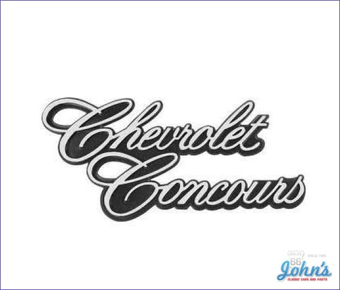 Trunk Chevrolet Concours Emblem Gm Licensed Reproduction X