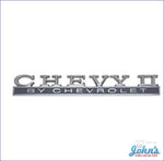 Trunk Emblem Chevy Ii By Chevrolet. Gm Licensed Reproduction X