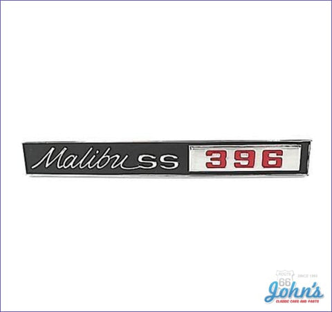 Trunk Emblem Malibu Ss- For Z-16- Gm Licensed Reproduction. A