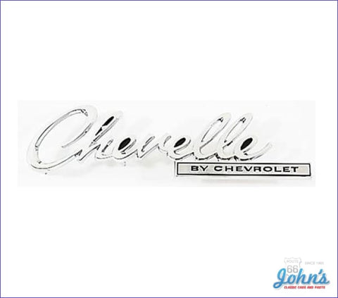 Trunk Lid Emblem Chevelle By Chevrolet Gm Licensed Reproduction A