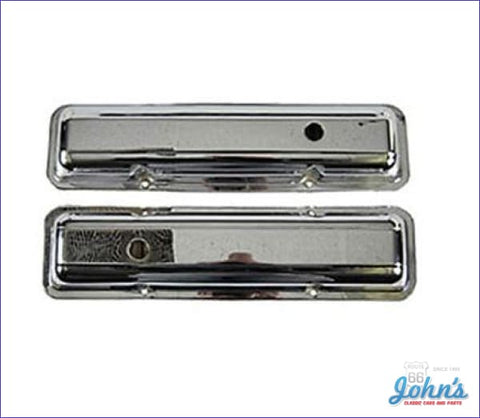 Valve Covers Chrome Style With 302 Z/28. Pair. Gm Licensed Reproduction. F1